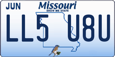 MO license plate LL5U8U