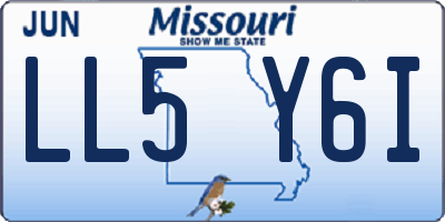 MO license plate LL5Y6I