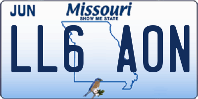 MO license plate LL6A0N