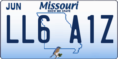 MO license plate LL6A1Z