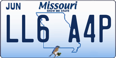 MO license plate LL6A4P
