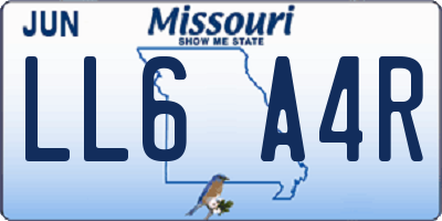 MO license plate LL6A4R