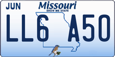 MO license plate LL6A5O
