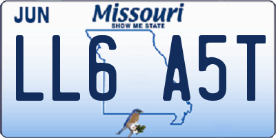 MO license plate LL6A5T