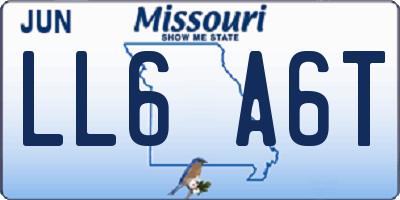 MO license plate LL6A6T