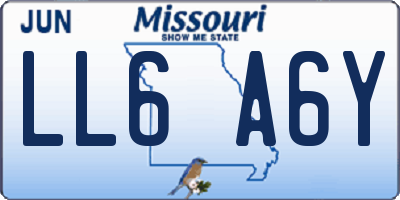 MO license plate LL6A6Y