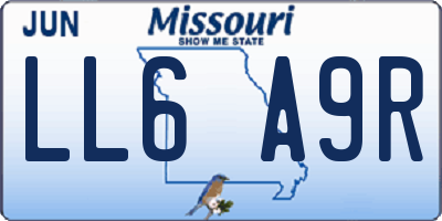 MO license plate LL6A9R