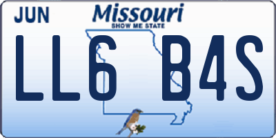 MO license plate LL6B4S