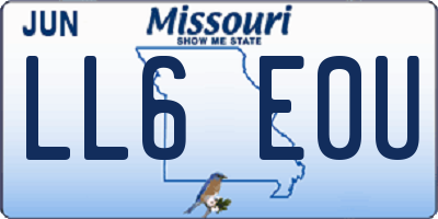 MO license plate LL6E0U