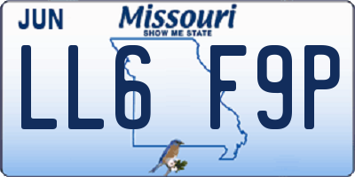 MO license plate LL6F9P