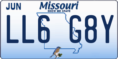 MO license plate LL6G8Y