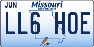 MO license plate LL6H0E