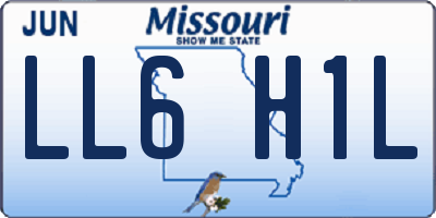 MO license plate LL6H1L