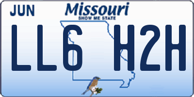 MO license plate LL6H2H
