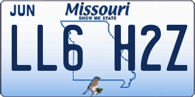 MO license plate LL6H2Z