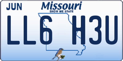 MO license plate LL6H3U