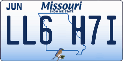 MO license plate LL6H7I