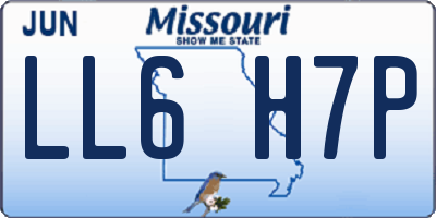 MO license plate LL6H7P
