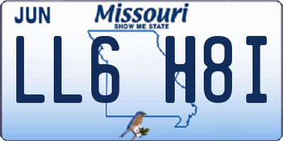 MO license plate LL6H8I