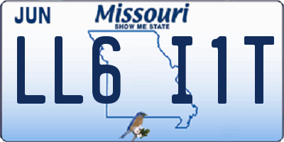 MO license plate LL6I1T