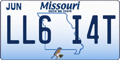 MO license plate LL6I4T