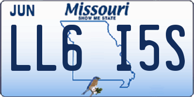 MO license plate LL6I5S