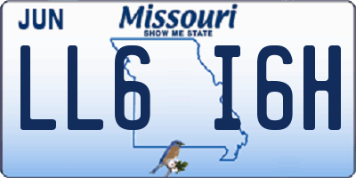 MO license plate LL6I6H