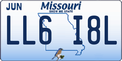 MO license plate LL6I8L