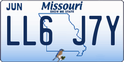 MO license plate LL6J7Y