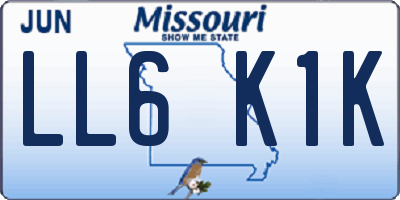 MO license plate LL6K1K