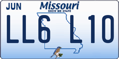 MO license plate LL6L1O