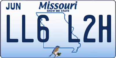 MO license plate LL6L2H
