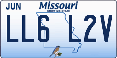 MO license plate LL6L2V