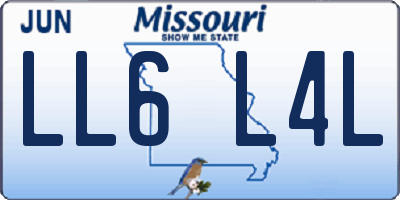 MO license plate LL6L4L