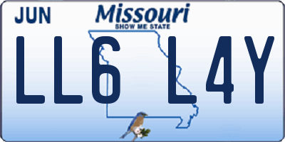 MO license plate LL6L4Y