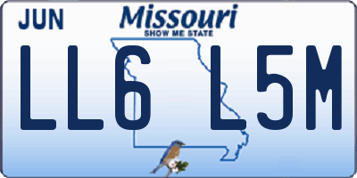 MO license plate LL6L5M