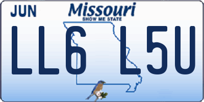MO license plate LL6L5U