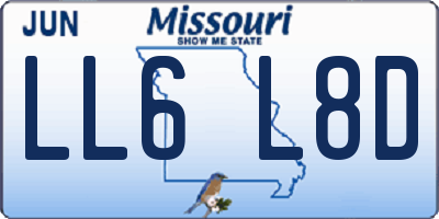 MO license plate LL6L8D