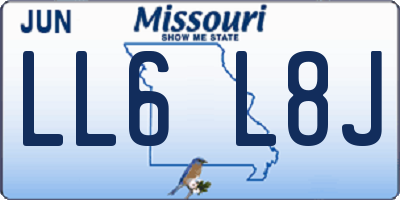 MO license plate LL6L8J