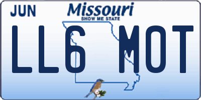 MO license plate LL6M0T