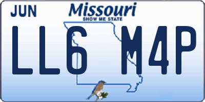 MO license plate LL6M4P