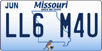 MO license plate LL6M4U