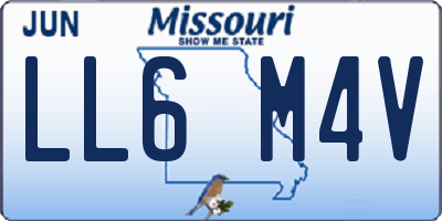 MO license plate LL6M4V