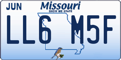 MO license plate LL6M5F