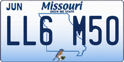 MO license plate LL6M5O