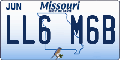 MO license plate LL6M6B