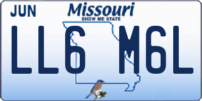 MO license plate LL6M6L