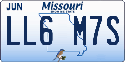 MO license plate LL6M7S