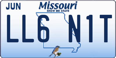 MO license plate LL6N1T