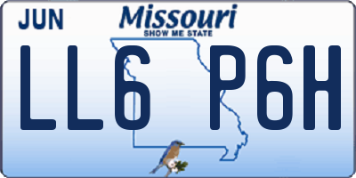 MO license plate LL6P6H